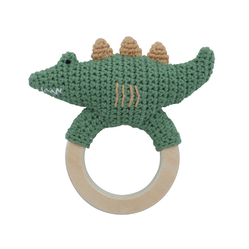 Sebra Crochet Rattle - Ali On Ring - Laadlee