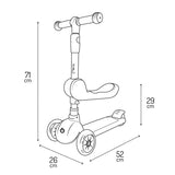 MoMi Kiuru Scooter And Ride-On - Pink