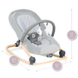 MoMi Lumiwood Bouncer Grey