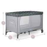 MoMi Belove Travel Crib Gray