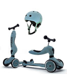 Scoot & Ride 2-in-1 Highwaykick 1 Scooter And Helmet XXS-S - Steel