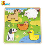 Viga Tactile Puzzle - Farm