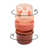 Done By Deer To Go 2-Way Snack Container Small Birdee - Papaya