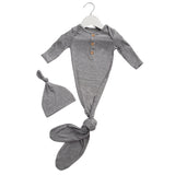 Anvi Baby Knotted Gown - Grey
