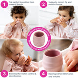 Bibado Sippit Silicone Open Trainer Cup Pack of 2 - Blush