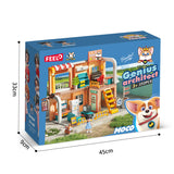 Feelo Genius Architect City Street View Building Blocks Set - 152pcs