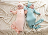 Anvi Baby Knotted Gown & Beanie Set - That's Peachy