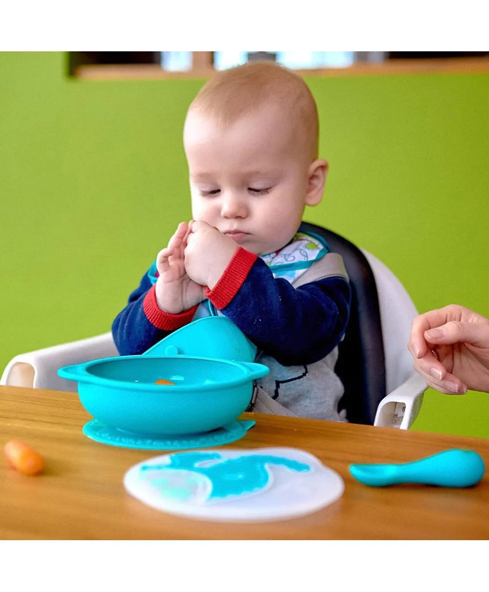 Marcus & Marcus - Silicone Toddler First Self Feeding Set - Ollie - Laadlee