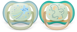 Philips Avent Ultra Air Soother Nighttime 0M-6M Boy - 2 Pcs