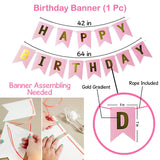 Brain Giggles Pink Happy Birthday Cardstock Banner