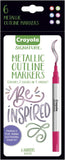 Crayola Signature Metallic Outline Paint Markers - Pack of 6 - Laadlee