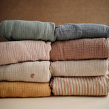 Mushie Crib Sheet Medium Fall Yellow - Laadlee