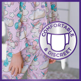 Huggies DryNites Pyjama Pants, 8-13Y, Bed Wetting Diaper, Girls, 30-44kg, 4 x Jumbo Packs - 52pcs