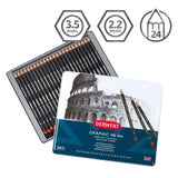 Derwent Graphic Pencil Tin 9H-9B 24Pcs