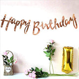 Brain Giggles Metallic Rose Gold Happy Birthday Cardsock Banner 5 Inch