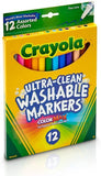 Crayola Ultra-Clean Washable Fine Line ColorMax Markers - Pack of 12 - Laadlee