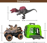 Little Story Kids Toy Pull Back Dinosaur With Cage - Brown