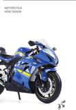 MSZ Suzuki GSX-R1000 Bike 1:12 Die-Cast Replica - Blue - Laadlee