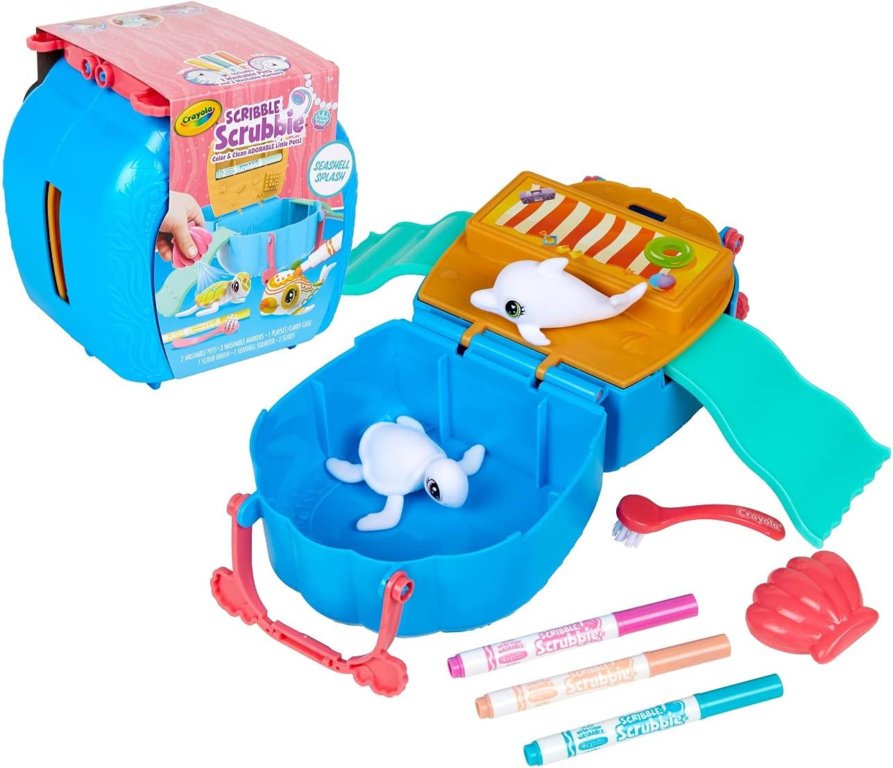 Crayola Scribble Scrubbie Pets Seashell Splash Playset - Laadlee