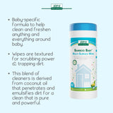 Aleva Naturals Bamboo Baby Multi-Surface Wipes - 60ct - Laadlee
