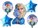 Brain Giggles Frozen Theme Birthday Decoration Set with Elsa Foil Balloons