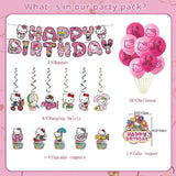 Brain Giggles Hello Kitty Birthday Decorations Set - 40 Pcs