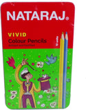 Nataraj Vivid Premium Triangle Colour - Pencil Tin 12 Colours