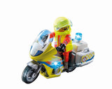 Playmobil Rescue Motorcycle With Flashing Light