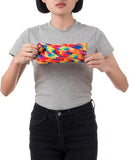 ZIPIT Pixel Pencil Case Made of One Long Zipper - Multicolor