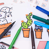 Deli Felt Pen 24 Colors Assorted EC10023