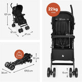Hauck Fold N Care Lightweight umbrella pushchair - Black