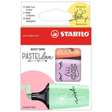 Stabilo Highlighter Pen Boss Mini Pastellove - Pack of 3