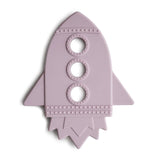 Mushie Teether Rocket Soft Lilac - Laadlee