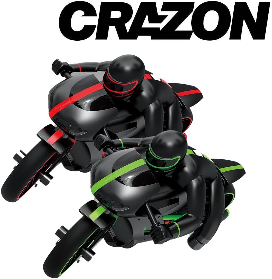 Crazon 2.4G High Speed R/ C Motorcycle - Red/ Green - Laadlee