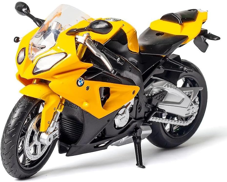 MSZ BMW S1000RR Bike 1:12 Die-Cast Replica - Yellow - Laadlee