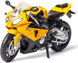 MSZ BMW S1000RR Bike 1:12 Die-Cast Replica - Yellow - Laadlee