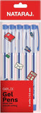 Nataraj Gelix Gel Pen Pouch 5Pcs - Blue