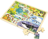 Viga Wooden 48 Pcs Puzzle - Zoo