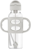 Dr. Brown's Narrow Sippy Straw Bottle with Silicone Handles - Gray - 250ml - Laadlee