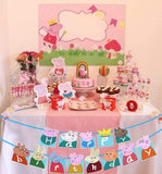 Brain Giggles Peppa Pig Happy Birthday Banner with Ribbon