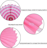 Brain Giggles Hanging Pink Paper Fans Decoration Set – 6Pcs