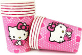 Brain Giggles Hello Kitty Birthday Party Disposable Tableware Set for 10 Kids – 136 Pcs