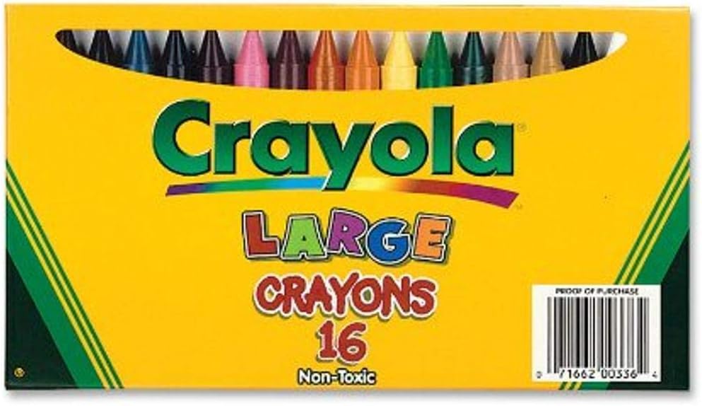 Crayola Lift Lid Box Large Crayons - Pack of 16 - Laadlee