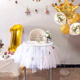 Brain Giggles 7Pcs First Birthday Balloons Set – Number 1 Balloon, Crown Balloon, and Latex Balloons