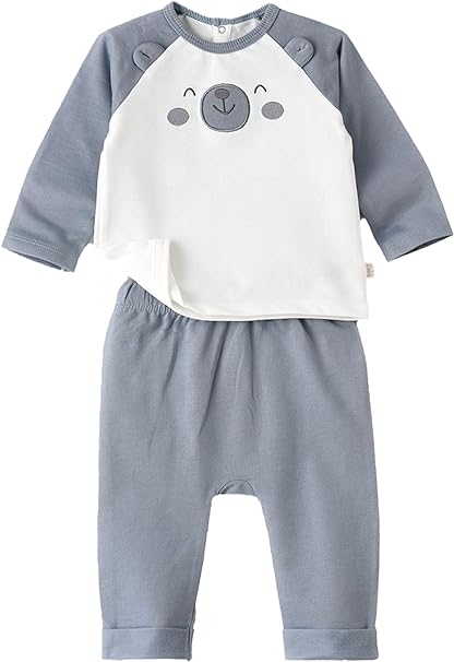 Elegant Kids Long Sleeve T-Shirt and Pyjama Set - Bear - Laadlee