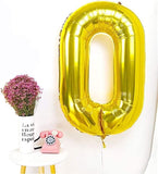 Brain Giggles 0 Number Foil Balloon 40inch - Gold