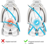 Teknum Maternity Car Seat Belt Adjuster/Pregnant Moms Belly Strap, Expectant Mother With Cushion Seat - Grey