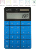 Deli Calculator Plastic 12 Digits Blue E1589