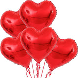 Brain Giggles 18-Inch Red Heart Foil Balloons Set of 5