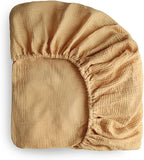Mushie Crib Sheet Medium Fall Yellow - Laadlee